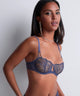 Corbeille Vibes Half Cup Bra in Deni Denim - Romantiques