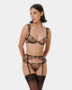 Marabel Garter Belt in Black/Sheer