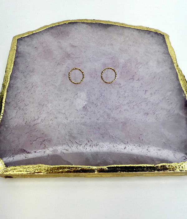 April Martin Circle Studs in 14k Gold Plated - Romantiques