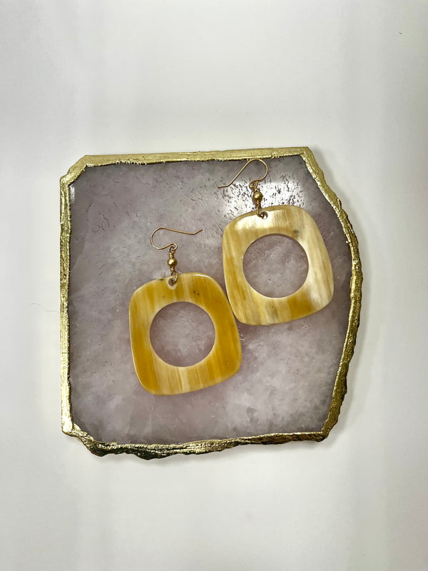 April Martin Water Buffalo Horn Earrings - Romantiques