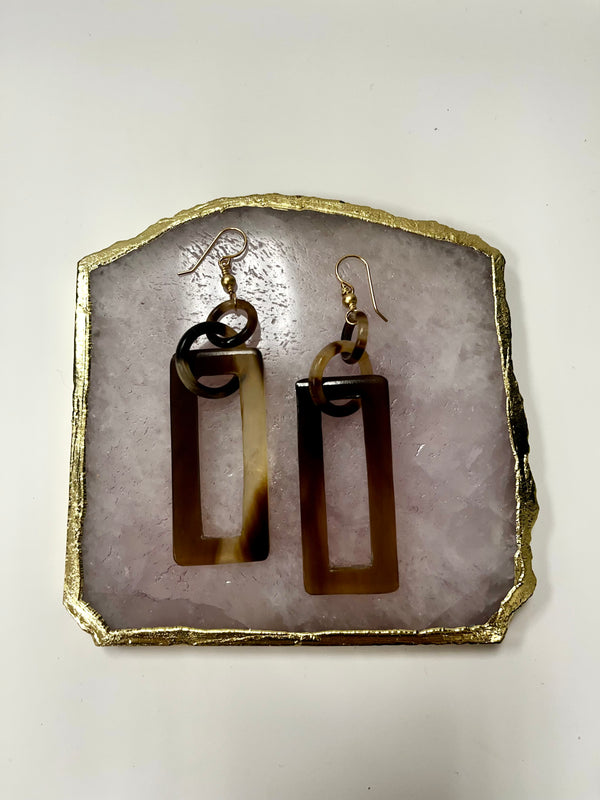 April Martin Water Buffalo Horn Earrings - Romantiques