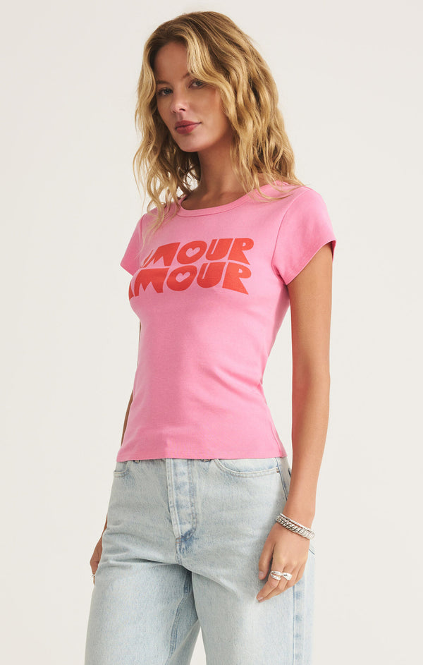 Amour Cheeky Tee in Chateau Rose - Romantiques