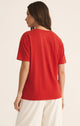 Bonjour Boyfriend Tee in Cabana Red - Romantiques