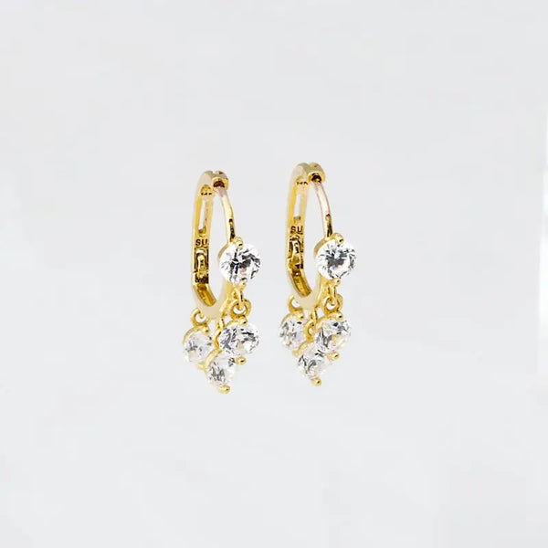 Floating Diamond Huggies - Romantiques