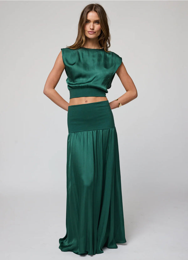 Silky Pacific Tank in Jade - Romantiques