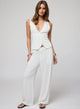 The Seriously Perfect Pant in White Stripes - Romantiques