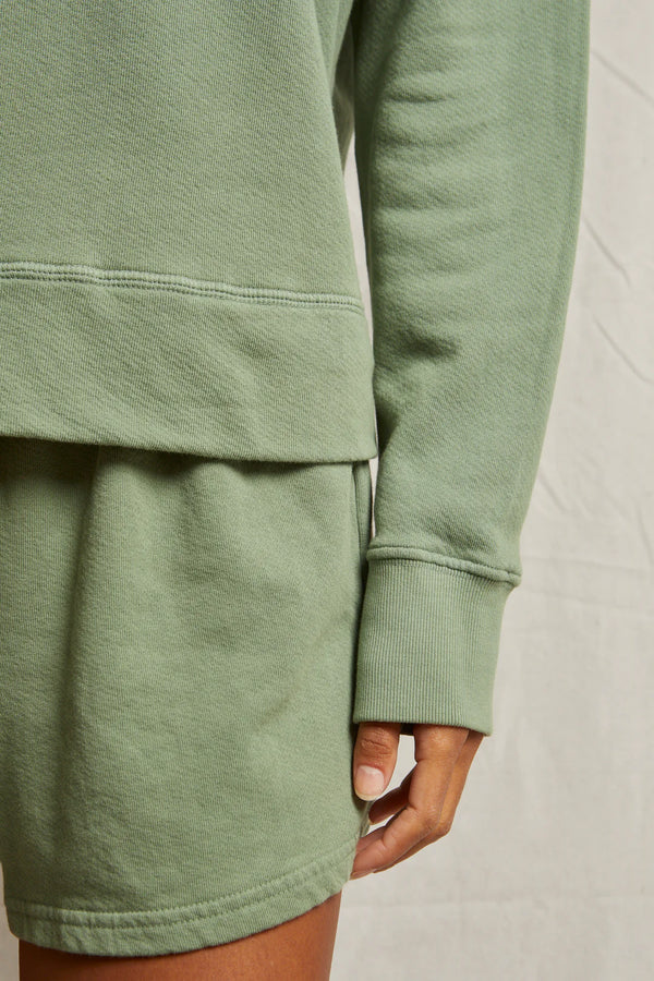 The Layla French Terry  Sweat Short in Aloe - Romantiques