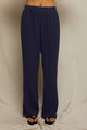 The Mina Double Gauze Pull On Pant in Navy - Romantiques