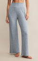 Dawn Smocked Rib Pant in Light Denim - Romantiques