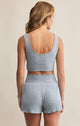 Zoe Rib Tank Bra in Light Denim - Romantiques