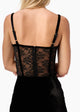 Valentyna Velvet Corset Bodysuit in Black - Romantiques