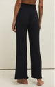 Dawn Smocked Rib Pant in Black Sand - Romantiques