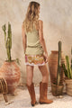 Lovers & Dreamers Lace Mini Skirt in Champagne Peach - Romantiques