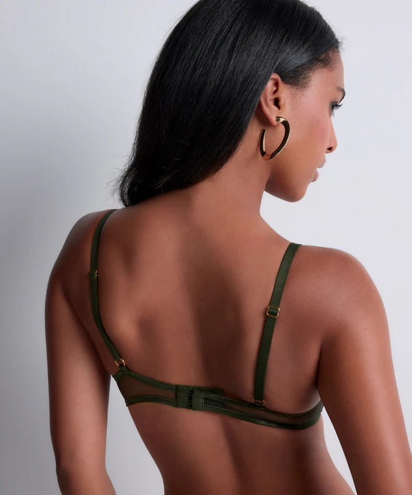 Aubade Sound Of Heart Half Cup Bra in Dark Garden - Romantiques