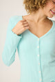 Pointelle Essentials Solid Cardigan in Light Mint - Romantiques