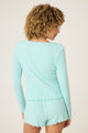Pointelle Essentials Solid Cardigan in Light Mint - Romantiques
