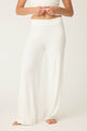 Pointelle Essentials Solid Ivory Open Leg Pant - Romantiques