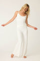 Pointelle Essentials Solid Ivory Open Leg Pant - Romantiques