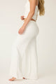 Pointelle Essentials Solid Ivory Open Leg Pant - Romantiques