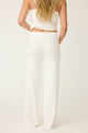 Pointelle Essentials Solid Ivory Open Leg Pant - Romantiques