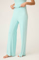 Pointelle Essentials Solid Open Leg Pant In Light Mint - Romantiques