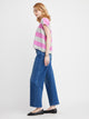 Madison Cashmere Sweater in Hot Pink Stripe - Romantiques