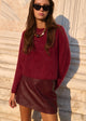 Niall Cashmere Sweater in Syrah - Romantiques