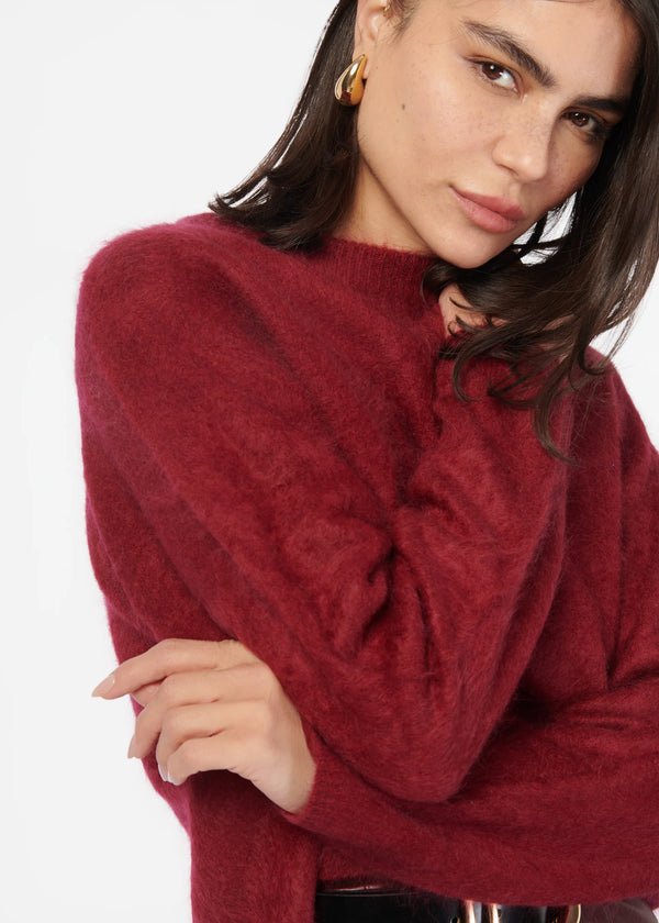 Niall Cashmere Sweater in Syrah - Romantiques