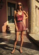 Cillian Genuine Leather Mini Skirt in Syrah - Romantiques
