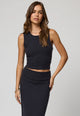 Hygge Rib Tank in Coal - Romantiques