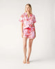 Aprés Ski Toile Pajama Shorts Set in Lilac Cranberry - Romantiques