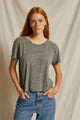 Harley Cotton Boxy Crew Tee in Heather Grey - Romantiques