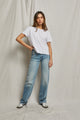 Harley Cotton Boxy Crew Tee in White - Romantiques