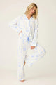 Parisian Dreams Whimsical Print Long Sleeve PJ Set - Romantiques