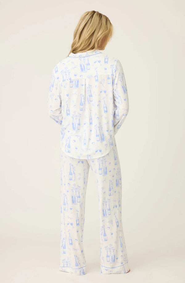 Parisian Dreams Whimsical Print Long Sleeve PJ Set - Romantiques