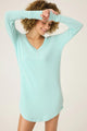 Pointelle Essentials Solid Night Shirt In Mint - Romantiques