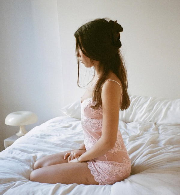 So Fine Lace Chemette in Petal pink - Romantiques