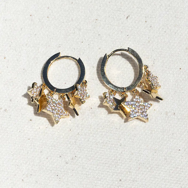 All Star Huggies Charm Dangle Earrings - Romantiques