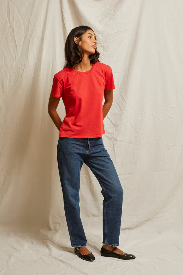 Harley Short Sleeve Tee in Poppy Red