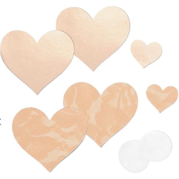 Nippies Basic Crème Heart Nipple Pasties - Romantiques
