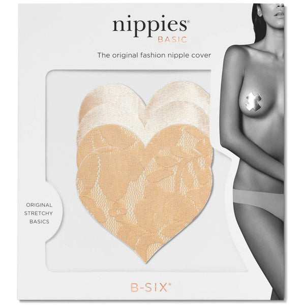 Nippies Basic Crème Heart Nipple Pasties - Romantiques