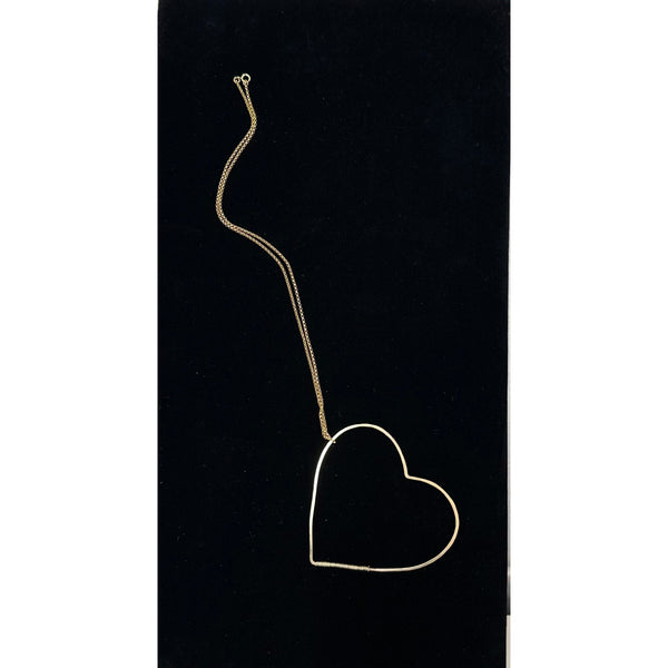 Big Hammered Heart Necklace
