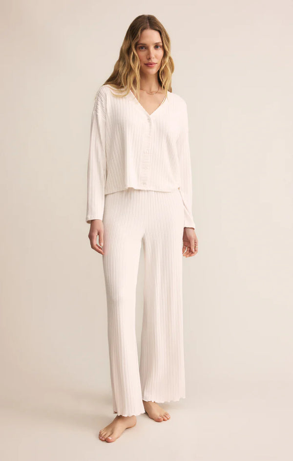 Mara Long Sleeve Cardigan in Vanilla Ice - Romantiques