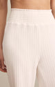 Dawn Smocked Rib Pant in Vanilla Ice - Romantiques