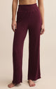 Dawn Smocked Rib Pant in Merlot - Romantiques