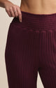 Dawn Smocked Rib Pant in Merlot - Romantiques
