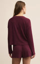 Mara Long Sleeve Cardigan in Merlot - Romantiques