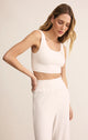 Zoe Rib Tank Bra in Vanilla Ice - Romantiques