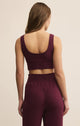 Zoe Rib Tank Bra in Merlot - Romantiques