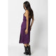 The Silky Slip Midi Dress in Purple